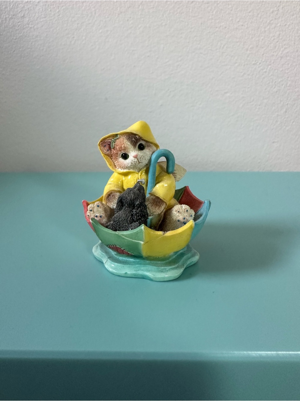 Enesco Calico Kittens “Friendship Weathers All Storms” Vintage 1997